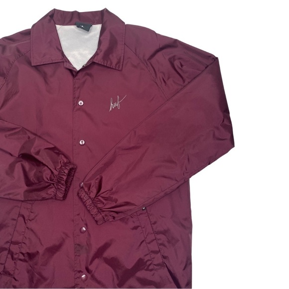 Huf Big H Burgundy Coach Jacket Sz M - Picture 7 of 11